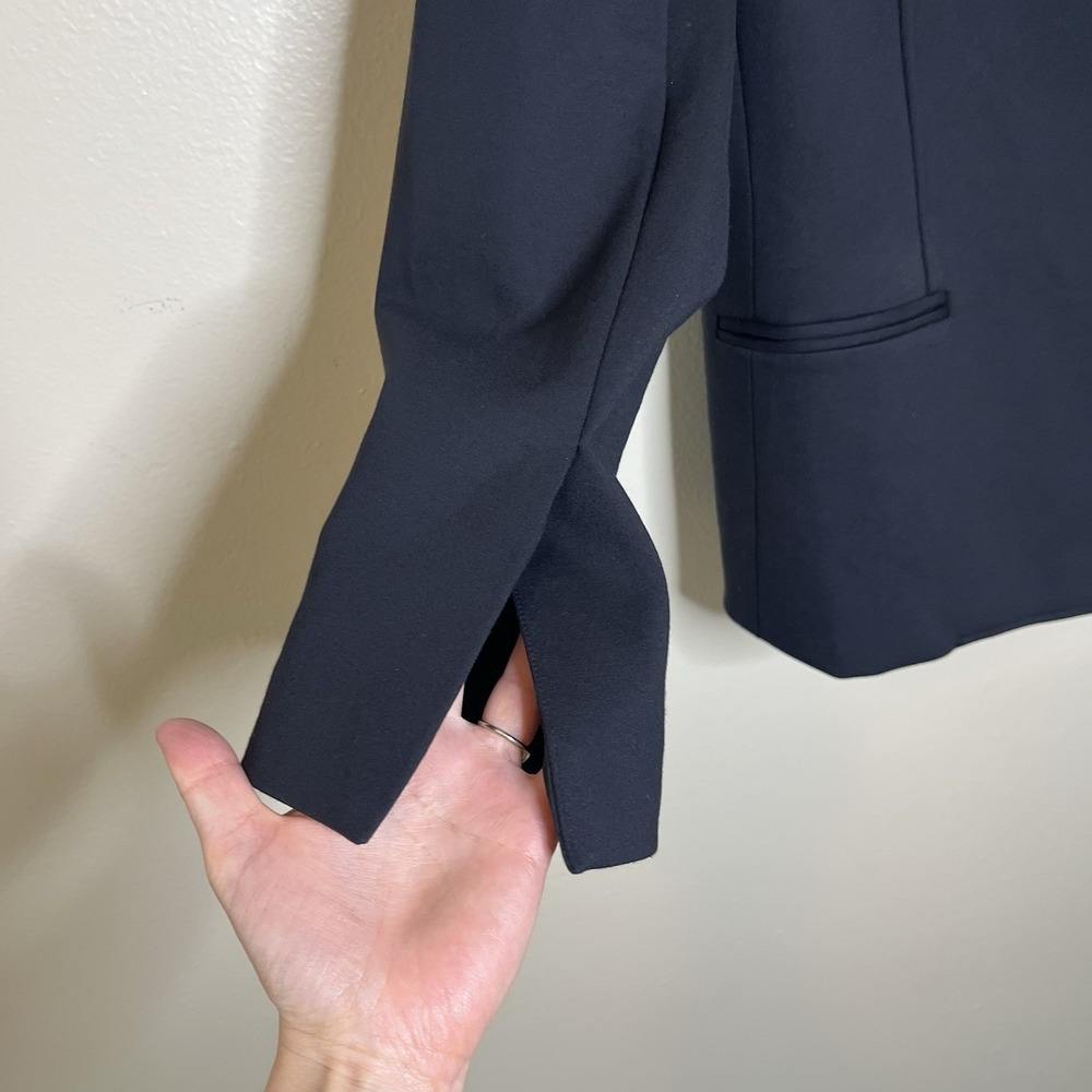 Spanx Jacket 1X Black The Perfect Blazer Ponte One Button Gold Asymmetrical XL - Picture 6 of 13